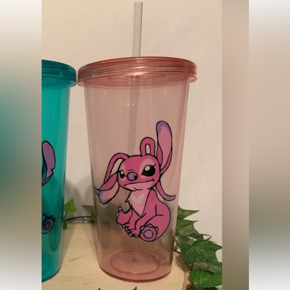Angel from stitch hand painted cup